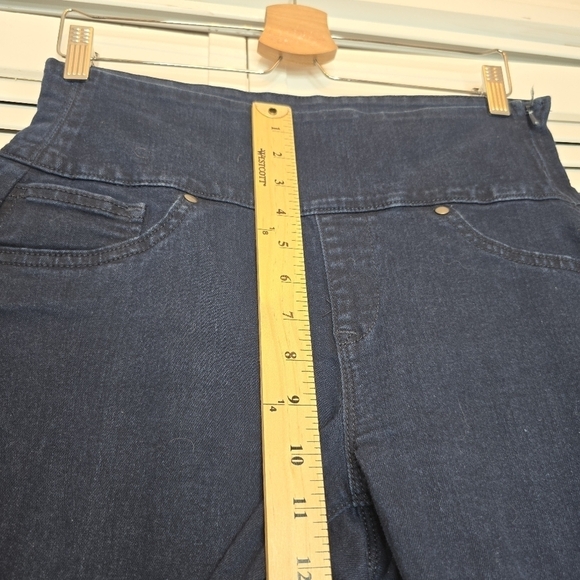 SPANX‎ Ready To Wow Jean Ankle Leggings Women's Large Blue Dark Wash High Rise - Picture 12 of 14
